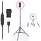 Technical Pro Live Light Social Media Broadcast Kit W/ 12" LED Selfie Ring Light, flexible Cell Phone Holder and Tripod,